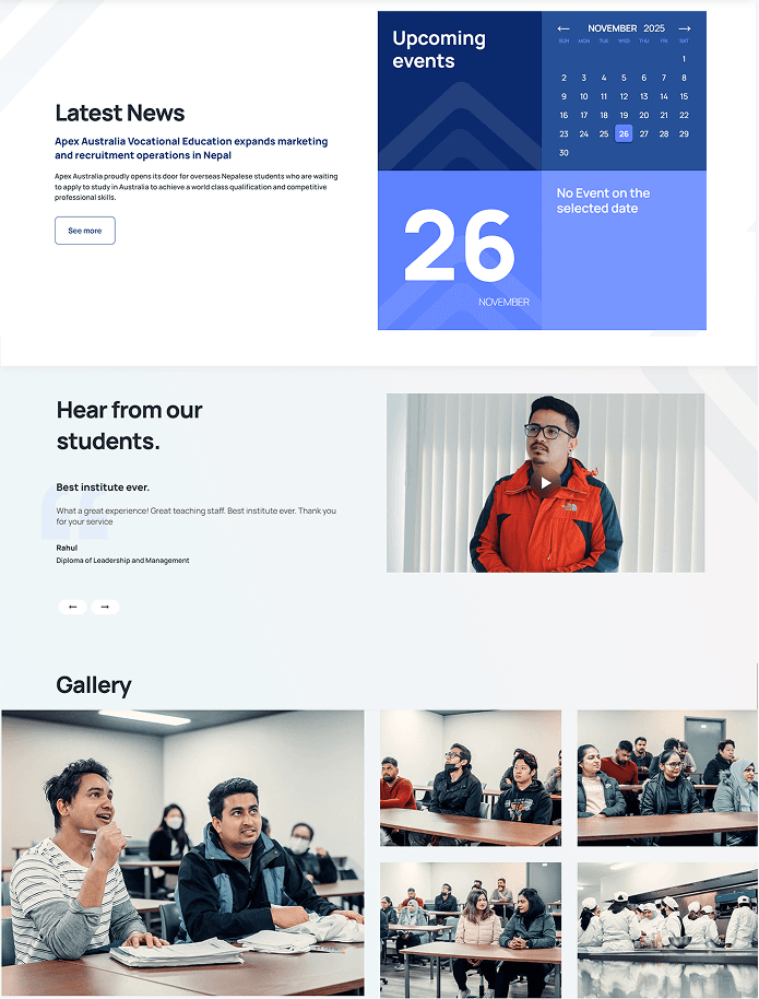 APEX Australia platform navigation redesign